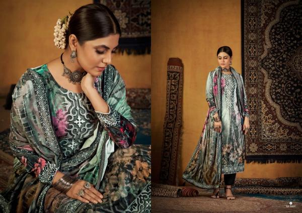 Rk Gold Nazreen Pure Velvet Pashmina Dress Material Collection